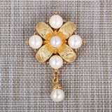 Vintage Pearl Flower Brooch Jewelry For Women/men