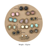 Vintage Opal Statement Earrings for Girls