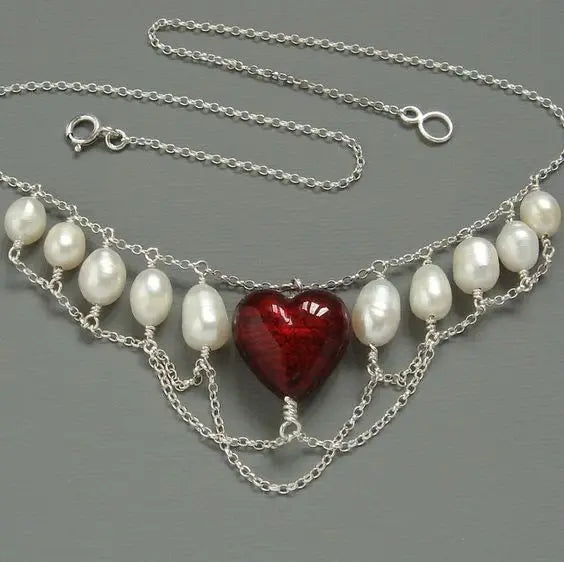 Vintage Pearl Fairy Choker Necklace Y2K Party Jewelry