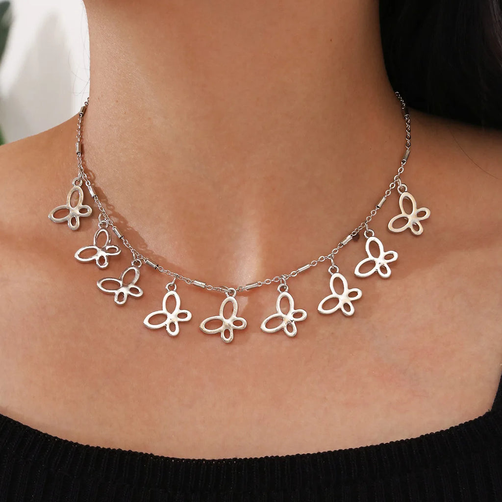 Vintage Pearl Heart Necklace Choker Chain Collier Femme Jewelry Y2k