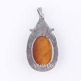 Vintage Tigers Eye Oval Beads Pendant