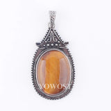 Vintage Tigers Eye Oval Beads Pendant