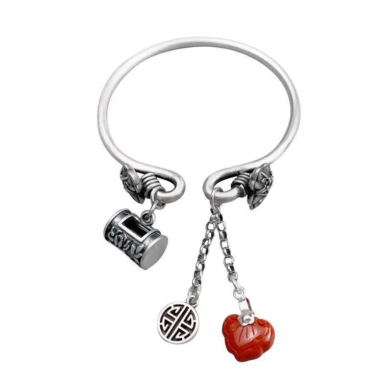 Vintage Personalized Money Bag Bracelet Unisex Flower Bell Bracelet