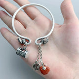 Vintage Personalized Money Bag Bracelet Unisex Flower Bell Bracelet