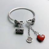 Vintage Personalized Money Bag Bracelet Unisex Flower Bell Bracelet