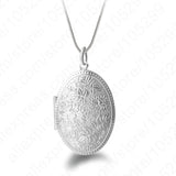 Vintage Photo Locket Necklace 925 Sterling Silver Pendant Necklace