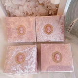 Vintage Pink Velvet Ring Box Pendant Necklace Box High End Jewelry Display