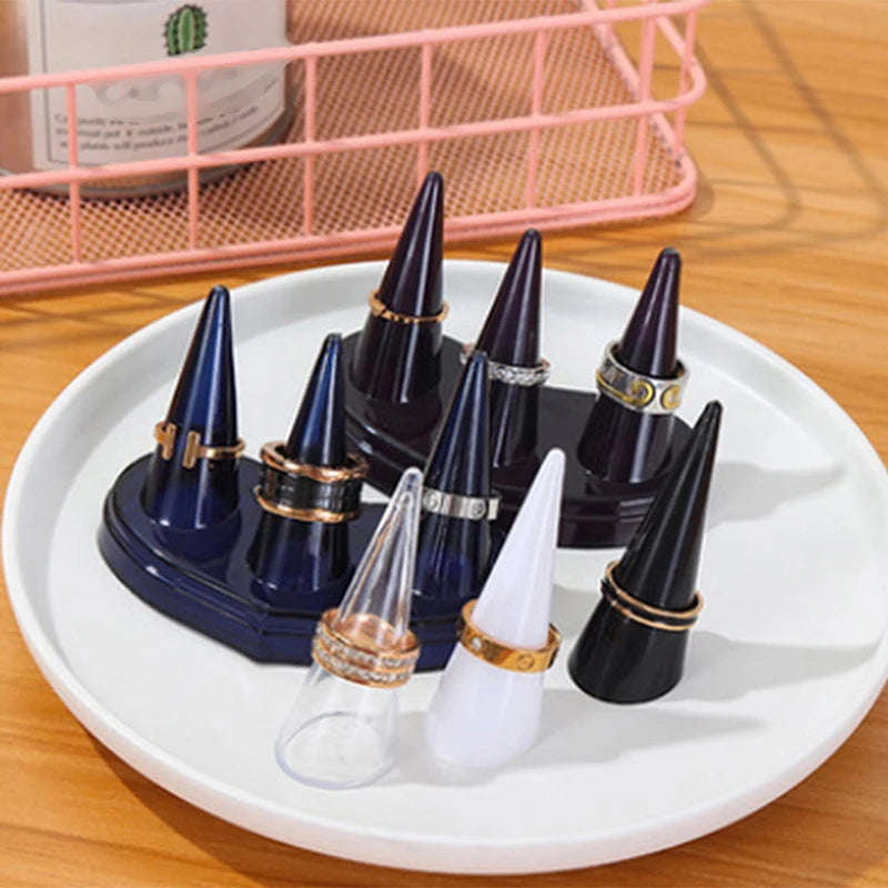 Vintage Plastic Finger Cone Fingertip Ring Display Stand Jewelry Holder