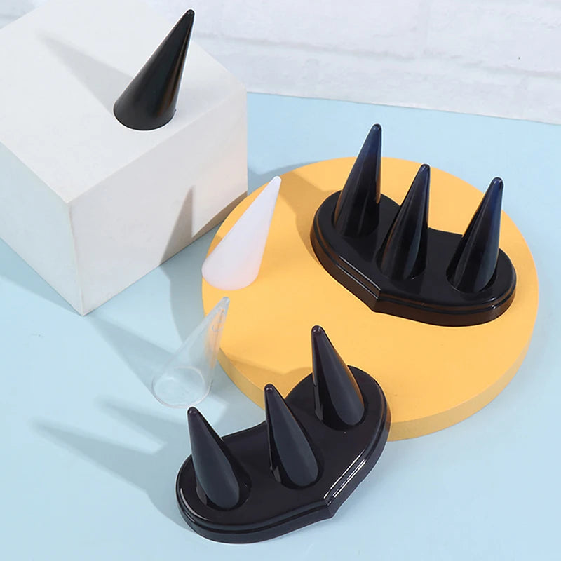 Vintage Plastic Finger Cone Fingertip Ring Display Stand Jewelry Holder