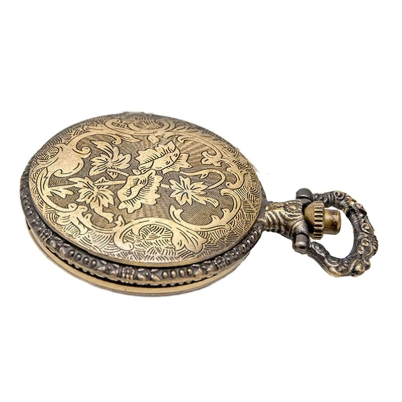 Vintage Pocket Watch Pendant Dice Set Keychain