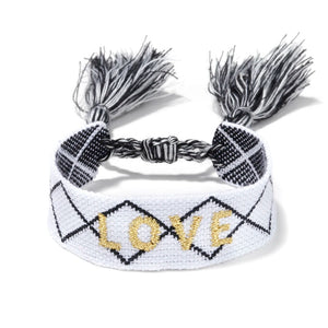 Vintage Tassel Webbing Wristband Bracelets for Women