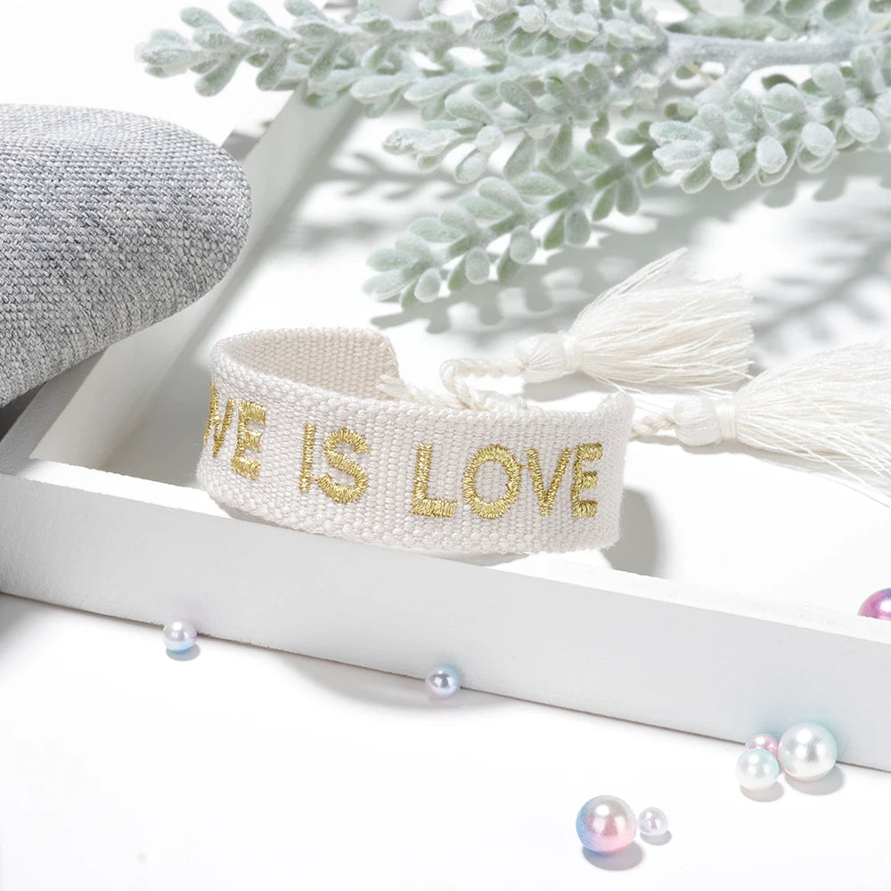 Vintage Tassel Webbing Wristband Bracelets for Women