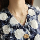 Vintage Portrait Coin Pendant Necklace 925 Sterling Silver Round Disc Necklaces