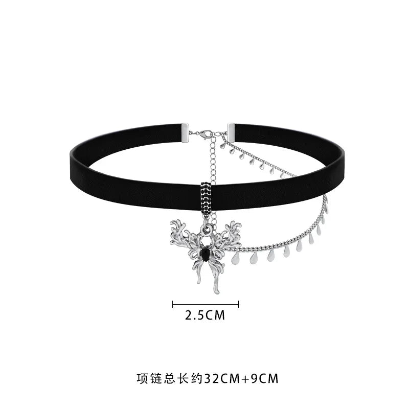 Vintage Punk Butterfly Collar Necklace for Women