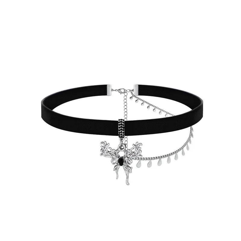 Vintage Punk Butterfly Collar Necklace for Women