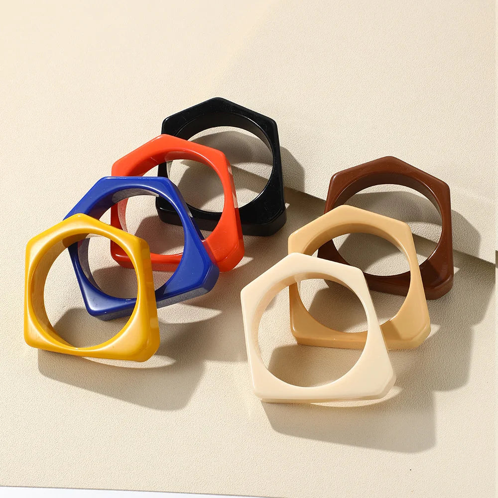 Vintage Punk Cuff Charm Bangles for Women Geometric Bracelet