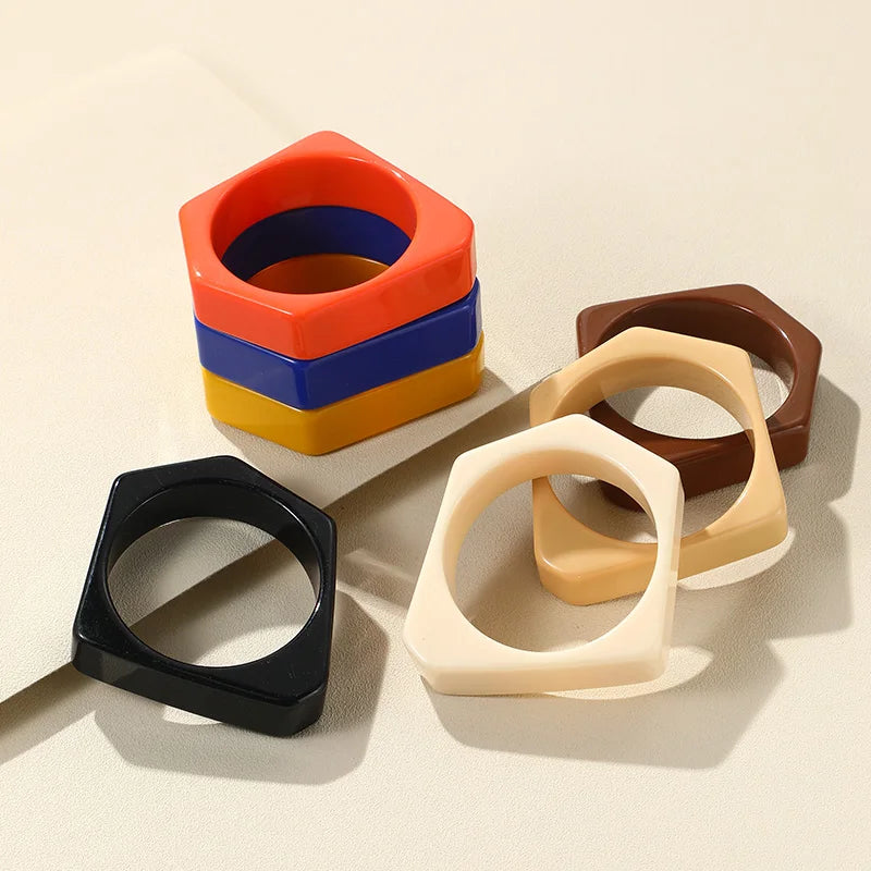 Vintage Punk Cuff Charm Bangles for Women Geometric Bracelet