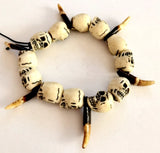 Vintage Punk Demon Skull Tooth Bracelet Men's Gothic Jewelry