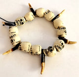 Vintage Punk Demon Skull Tooth Bracelet Men's Gothic Jewelry