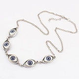 Vintage Punk Evil Eye Necklaces 5pcs Eyeball Connect Exaggeration Multiple Dense