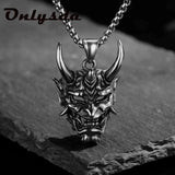 Vintage Punk Skull Mask Pendant Necklace Men's HIPHOP Rock Jewelry