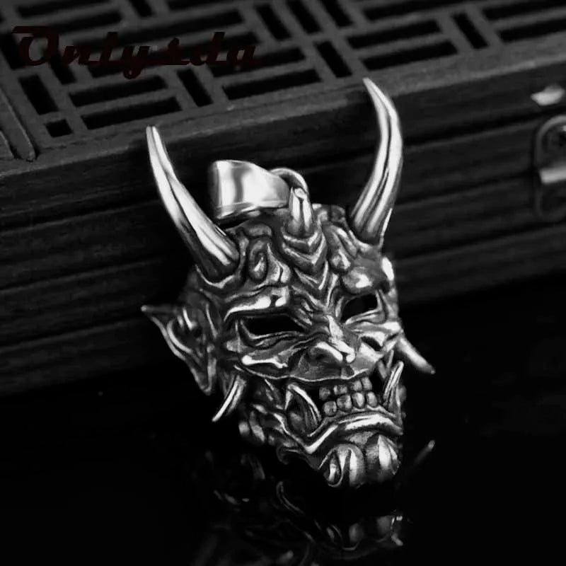 Vintage Punk Skull Mask Pendant Necklace Men's HIPHOP Rock Jewelry