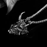 Vintage Punk Skull Mask Pendant Necklace Men's HIPHOP Rock Jewelry