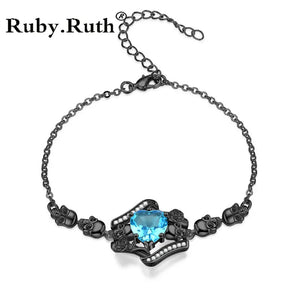 Vintage Punk Gothic Skull Bracelet Women Skeleton Jewelry