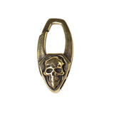 Vintage Punk Men Copper Skull Face Car Keychain Trinket