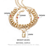 Vintage Punk Thick Chain Women's Bracelet Charm Jewelry