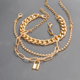 Vintage Punk Thick Chain Women's Bracelet Charm Jewelry