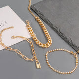 Vintage Punk Thick Chain Women's Bracelet Charm Jewelry