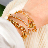 Vintage Punk Thick Chain Women's Bracelet Charm Jewelry