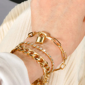 Vintage Punk Thick Chain Women's Bracelet Charm Jewelry