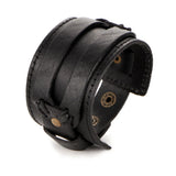 Punk Retro Europe Leather Bracelet Metal Wristband Braid Rope Jewelry