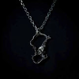 Punk Skull Necklace for Men Women 316L Stainless Steel Necklaces
