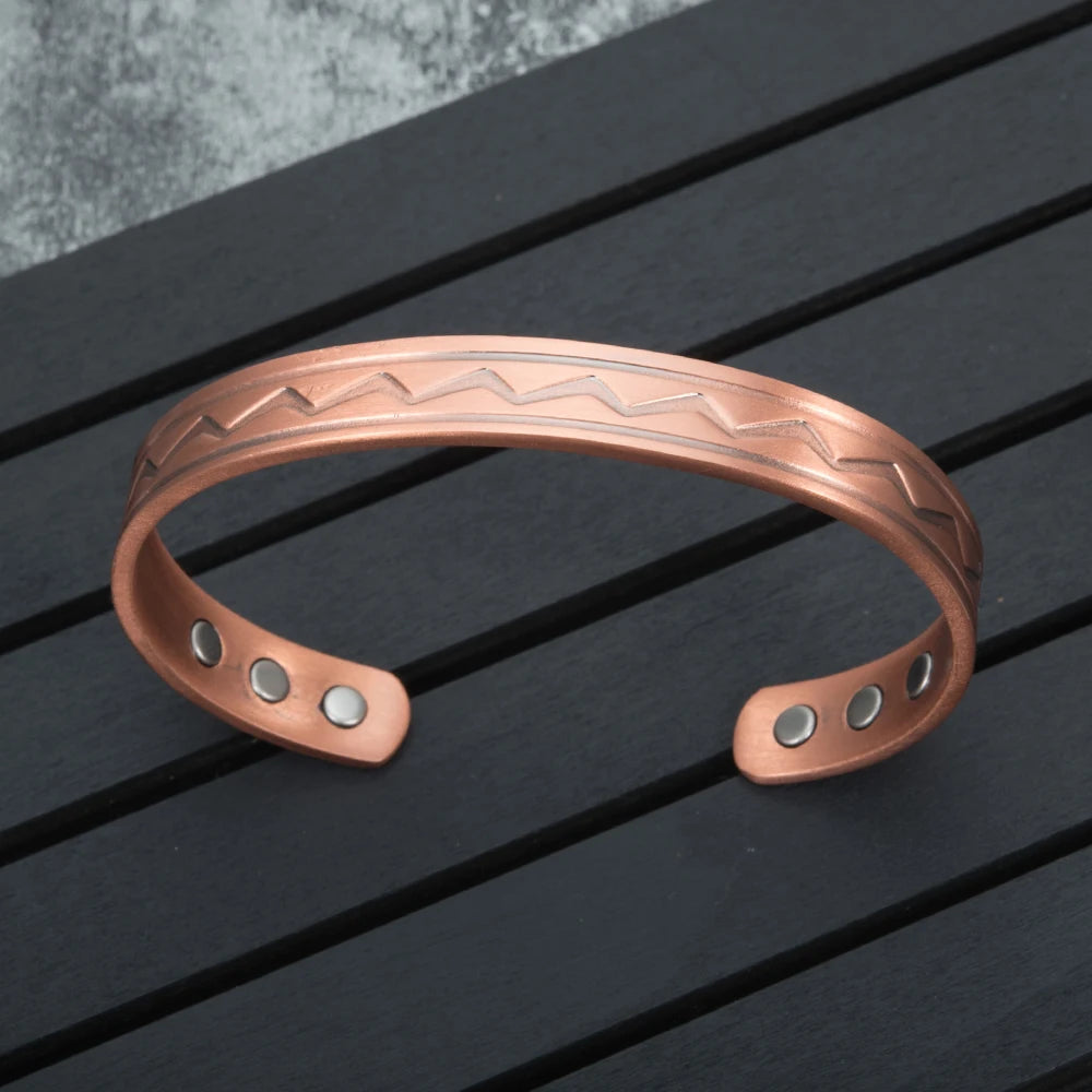 Vintage Copper Magnetic Therapy Bracelet for Arthritis