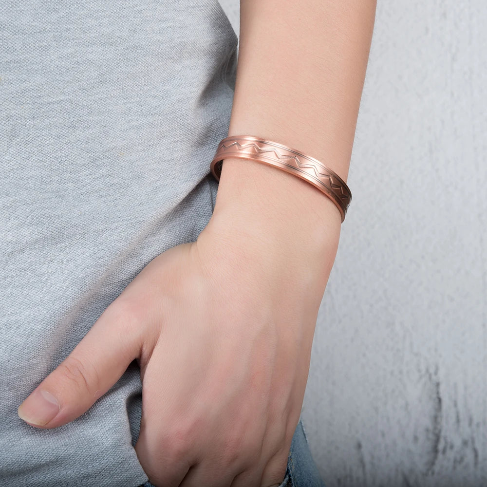 Vintage Copper Magnetic Therapy Bracelet for Arthritis