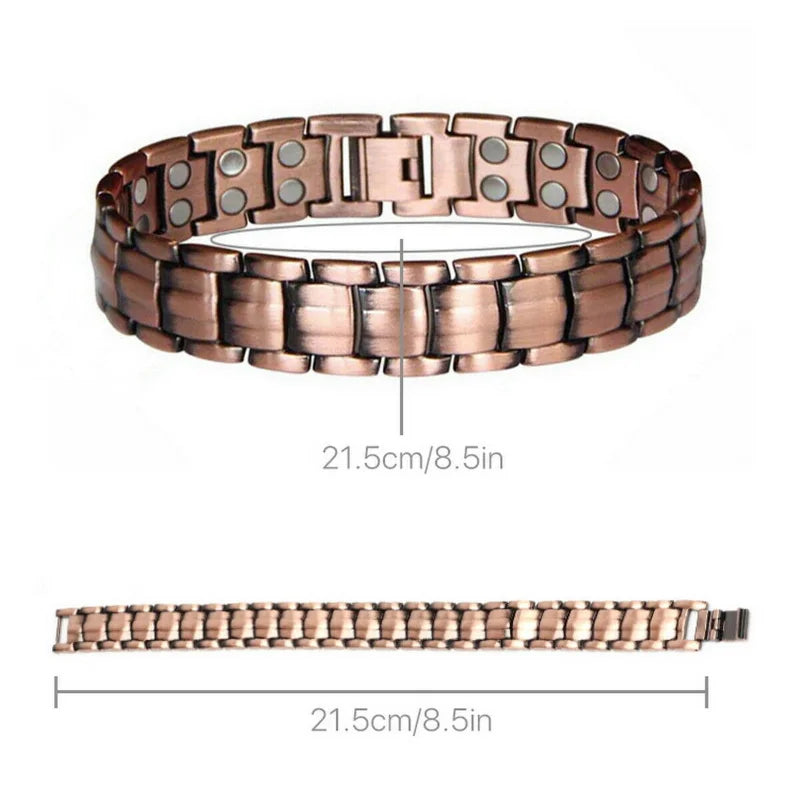 Vintage Pure Copper Magnetic Pain Relief Bracelet For Men Therapy