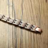 Men's Pure Copper Magnetic Pain Relief Bracelet Double Row Magnets