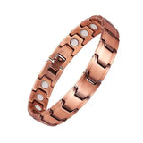 Men's Pure Copper Magnetic Pain Relief Bracelet Double Row Magnets
