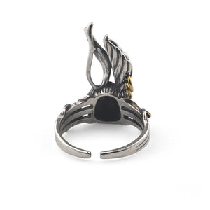 Vintage Rabbit Ring For Men Jewelry Set Crystal Eye Animal Pattern Male Ring