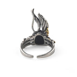 Vintage Rabbit Ring For Men Jewelry Set Crystal Eye Animal Pattern Male Ring