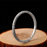 Vintage 999 Sterling Silver Fish Cuff Bangles For Men and Women