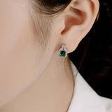 Vintage Zircon Pendant Necklace Sterling Silver 925 Women Jewelry Plated