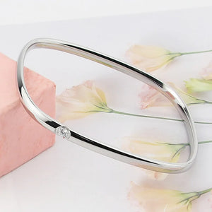Vintage Titanium Steel Bracelet Crystal Bangle for Women