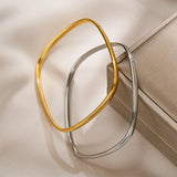 Vintage Titanium Steel Bracelet Crystal Bangle for Women