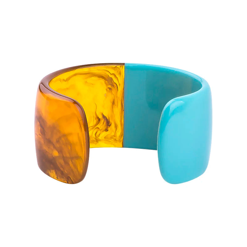 Colorful Resin Cuff Bracelet Bangle for Women