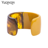 Colorful Resin Cuff Bracelet Bangle for Women