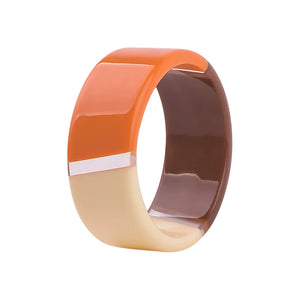 Vintage Resin Cuff Bracelets Bangles Colorful Acrylic Wide Female Jewelry